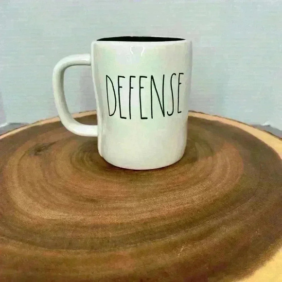 Rae Dunn Offense Defense Collectible Ceramic Mug Coffee Tea Cup - Picture 2 of 7